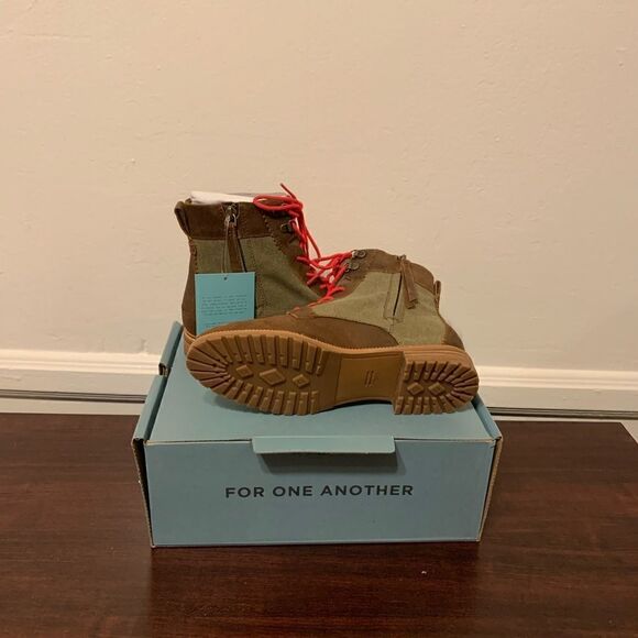 Tom’s lace up riding ankle lightweight leather boots size 6,5 cushionate insole - Picture 6 of 9